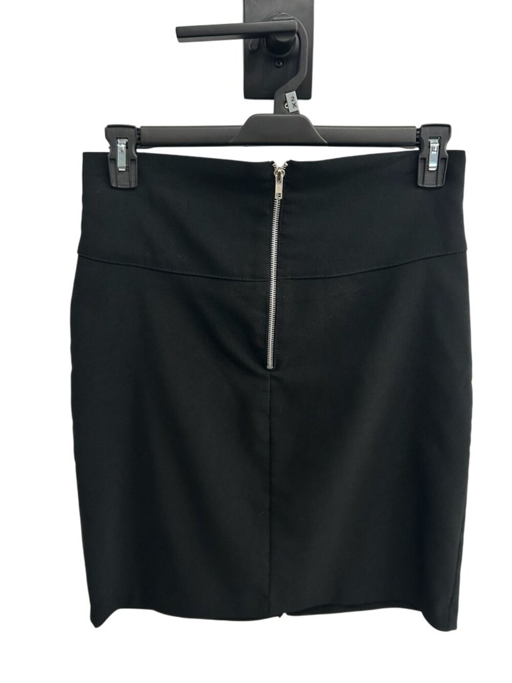 Spring Street 11 Black High Waisted Mini Skirt Back Zip Minimalist 90s